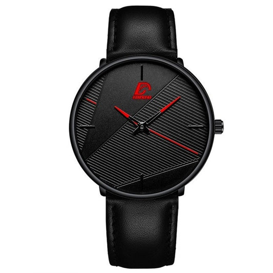 Simple Men's Leather Business Quartz Watch