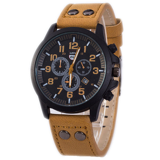 Casual Quartz Men's Sports Watch with Calendar