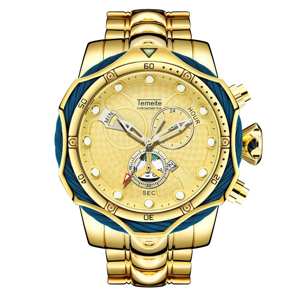 Men's Quartz Watch with Steel Band