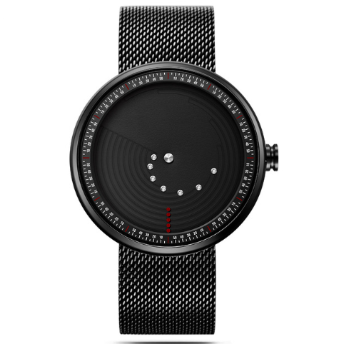 Waterproof Men's Quartz Watch with Steel Band