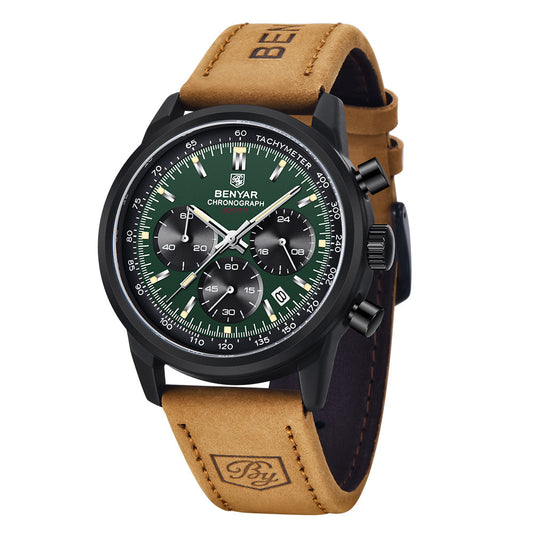 Benyar Men's Multifunctional Waterproof Quartz Watch 5188