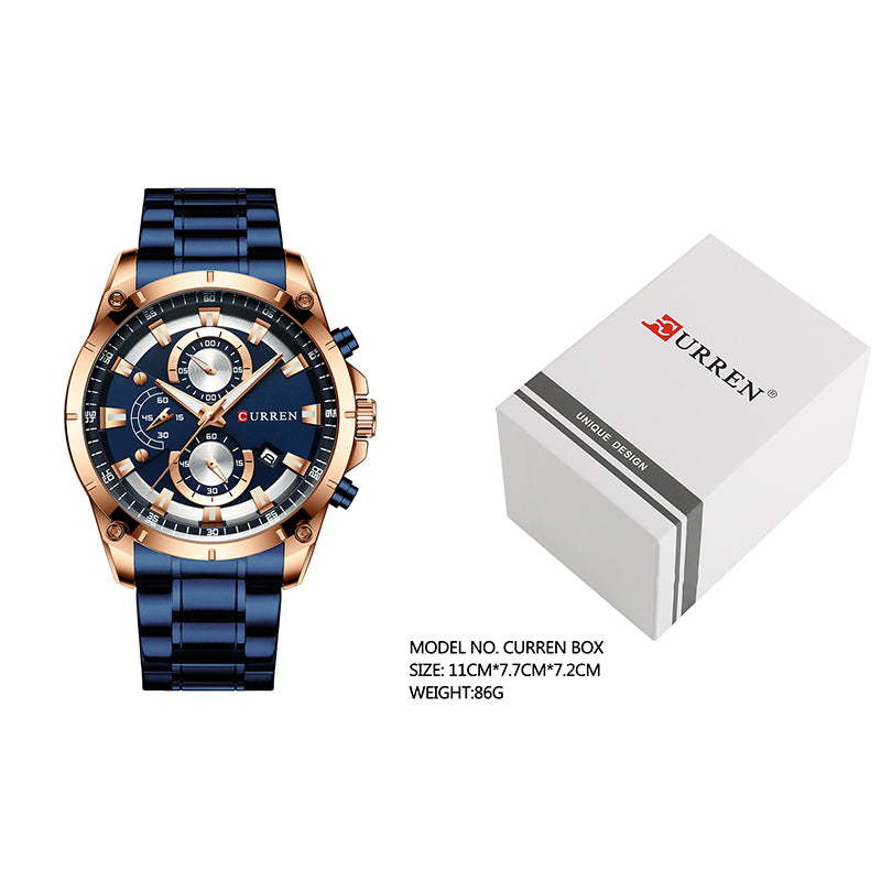 CURREN 8360 Men's Waterproof Quartz Watch with Calendar