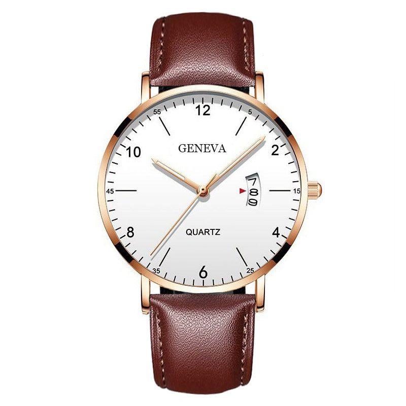 Men's Business Minimalist Quartz Calendar Watch