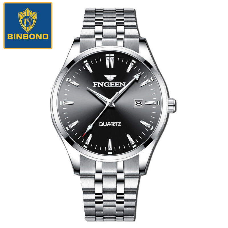 Men's Quartz Business Watch - Waterproof Slim Design