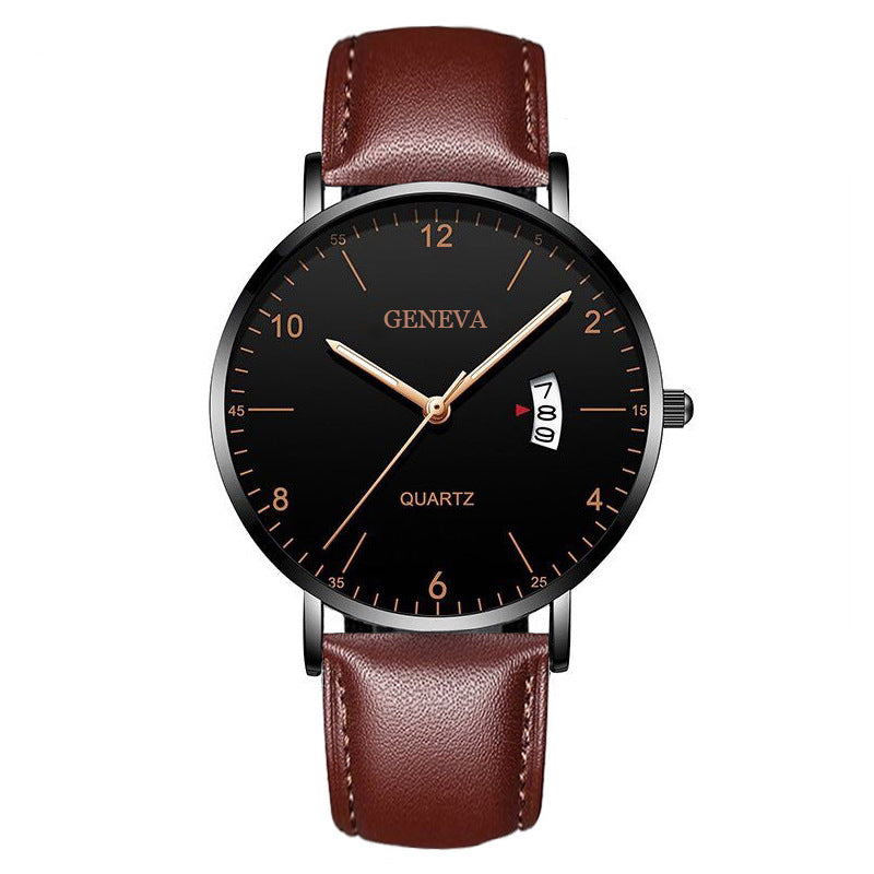Men's Business Minimalist Quartz Calendar Watch