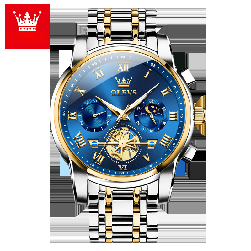 Oli's Brand Men's Quartz Watch with Luminous Waterproof Feature