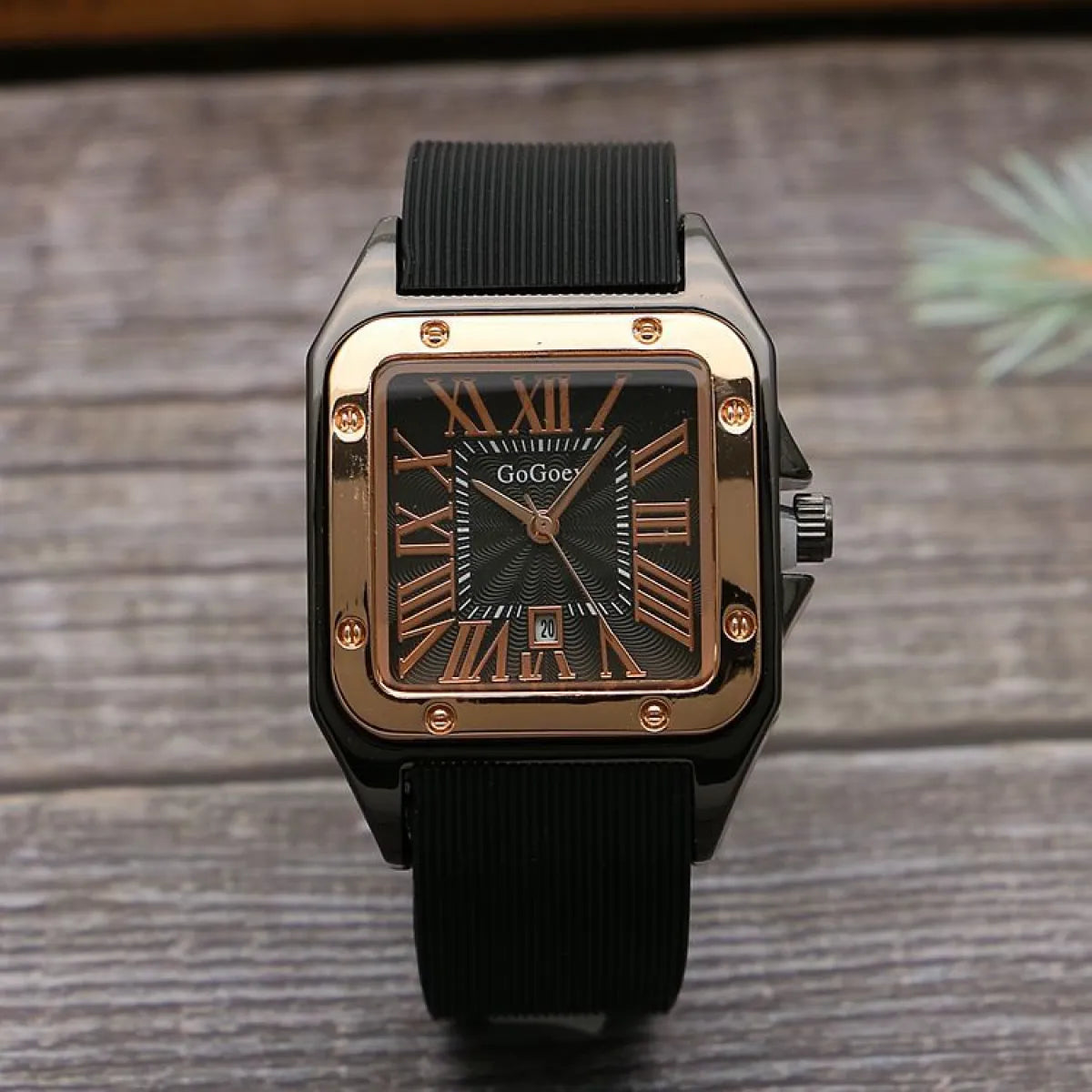 Square Men's Roman Scale Quartz Watch