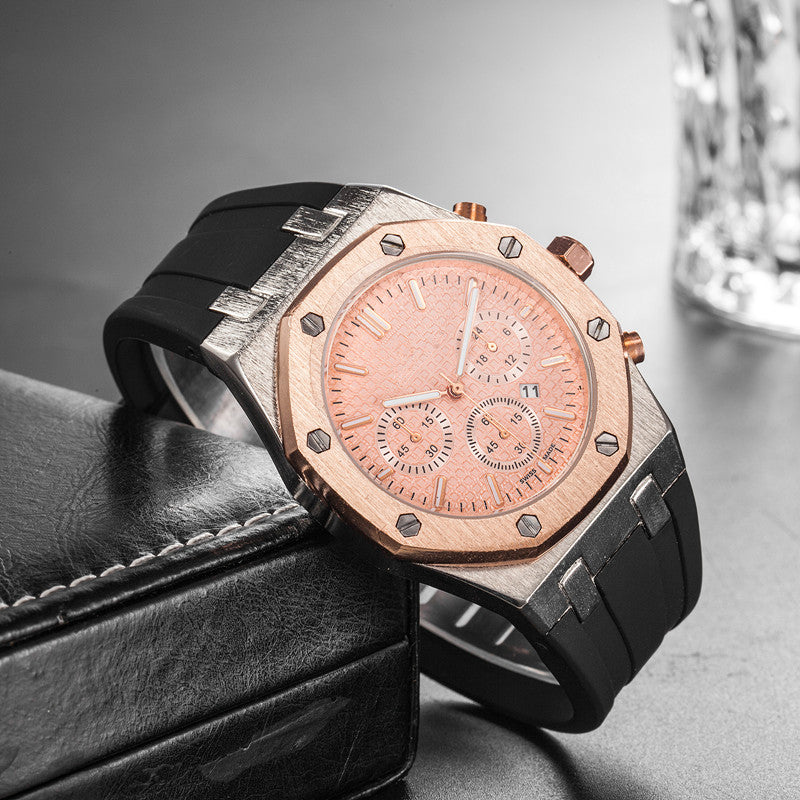 Geneva Fashion Men's Quartz Watch with Six Needles