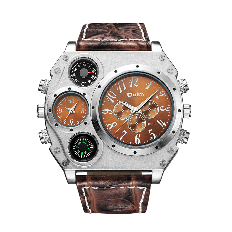 Men's Dual Time Zone Quartz Watch