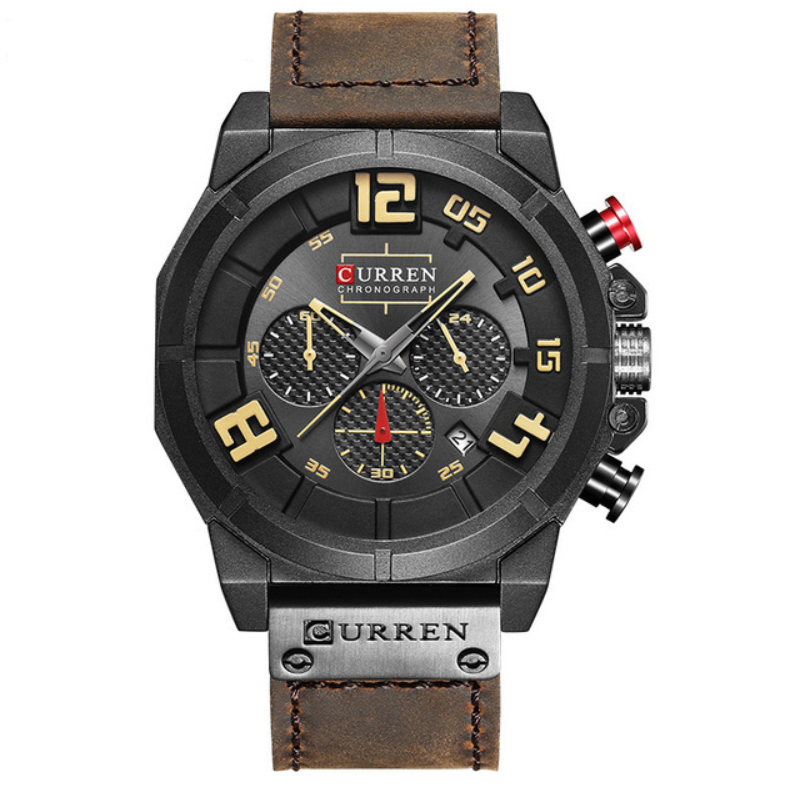CURREN 8287 Men's Quartz Watch with Leather Band