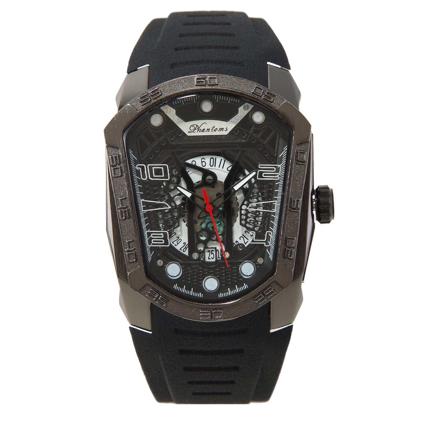 Men's Leather Quartz Watch with Adjustable Strap