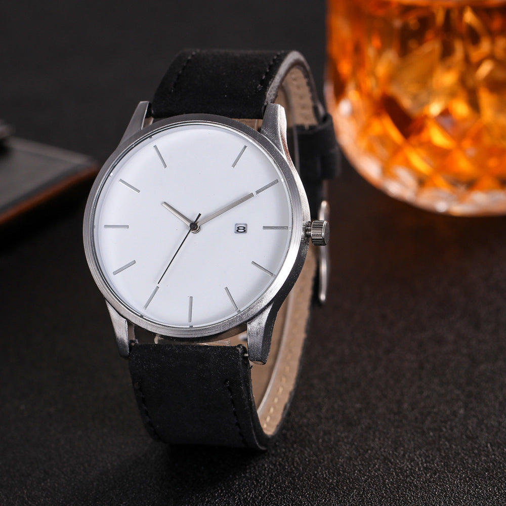 Men's Quartz Watch with Matte Strap, Fashionable & Waterproof