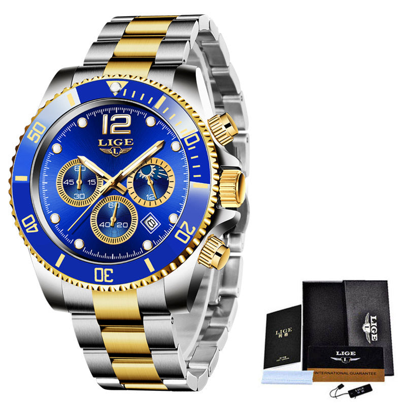 Men's Waterproof Multi-function Chronograph Quartz Watch