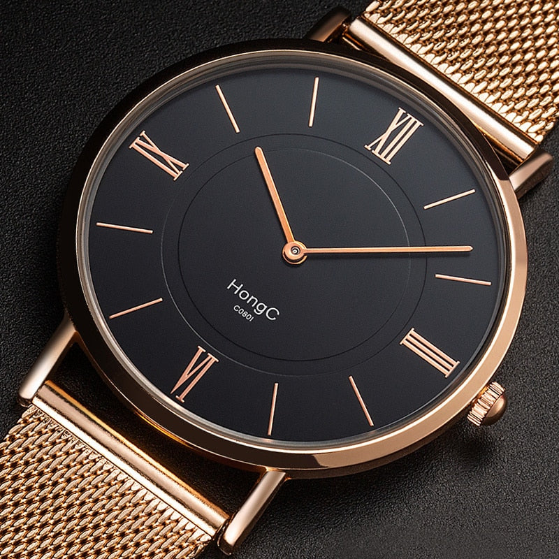 Men's Quartz Watch with Mesh Bracelet
