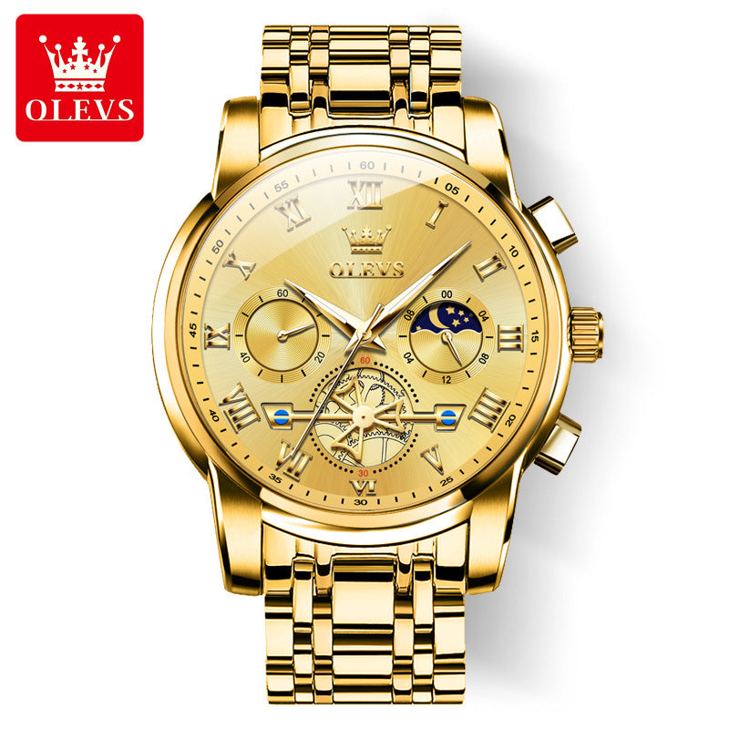 Oli's Brand Men's Quartz Watch with Luminous Waterproof Feature