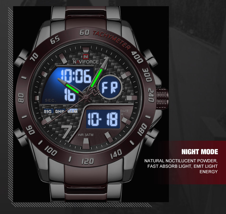 NAVIFORCE NF9171 Dual Display Men's Quartz Watch