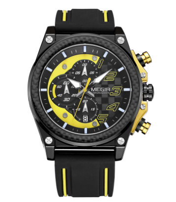 MEGIR Men's Sports Quartz Watch with Calendar Function