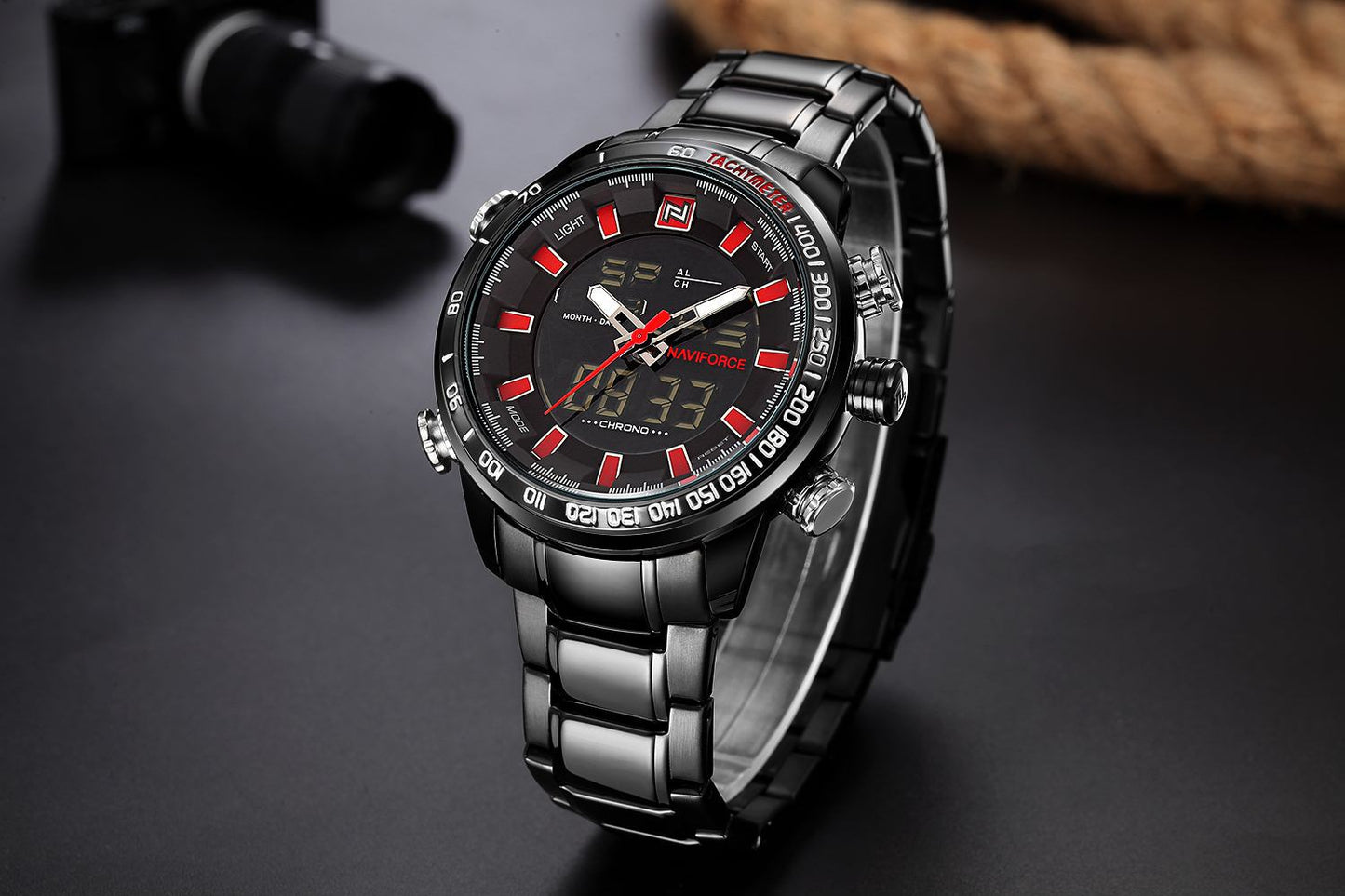 NAVIFORCE 9093 Quartz Men's Watch - Multifunctional Design