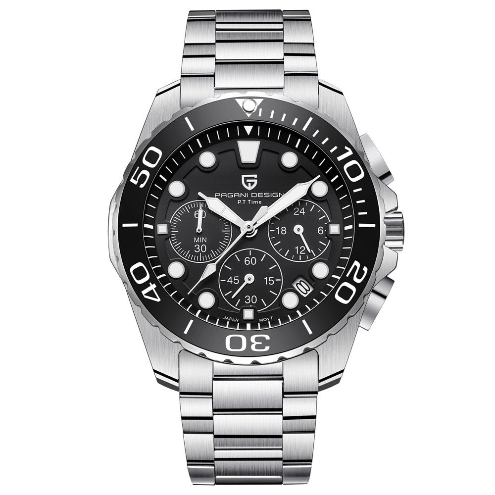 New Men's Quartz Watch, Waterproof Steel Band