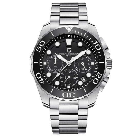New Men's Quartz Watch, Waterproof Steel Band