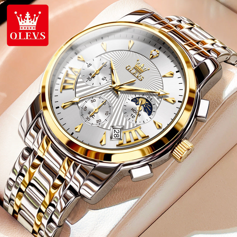 Olysee Men's Multifunctional Fashion Quartz Watch