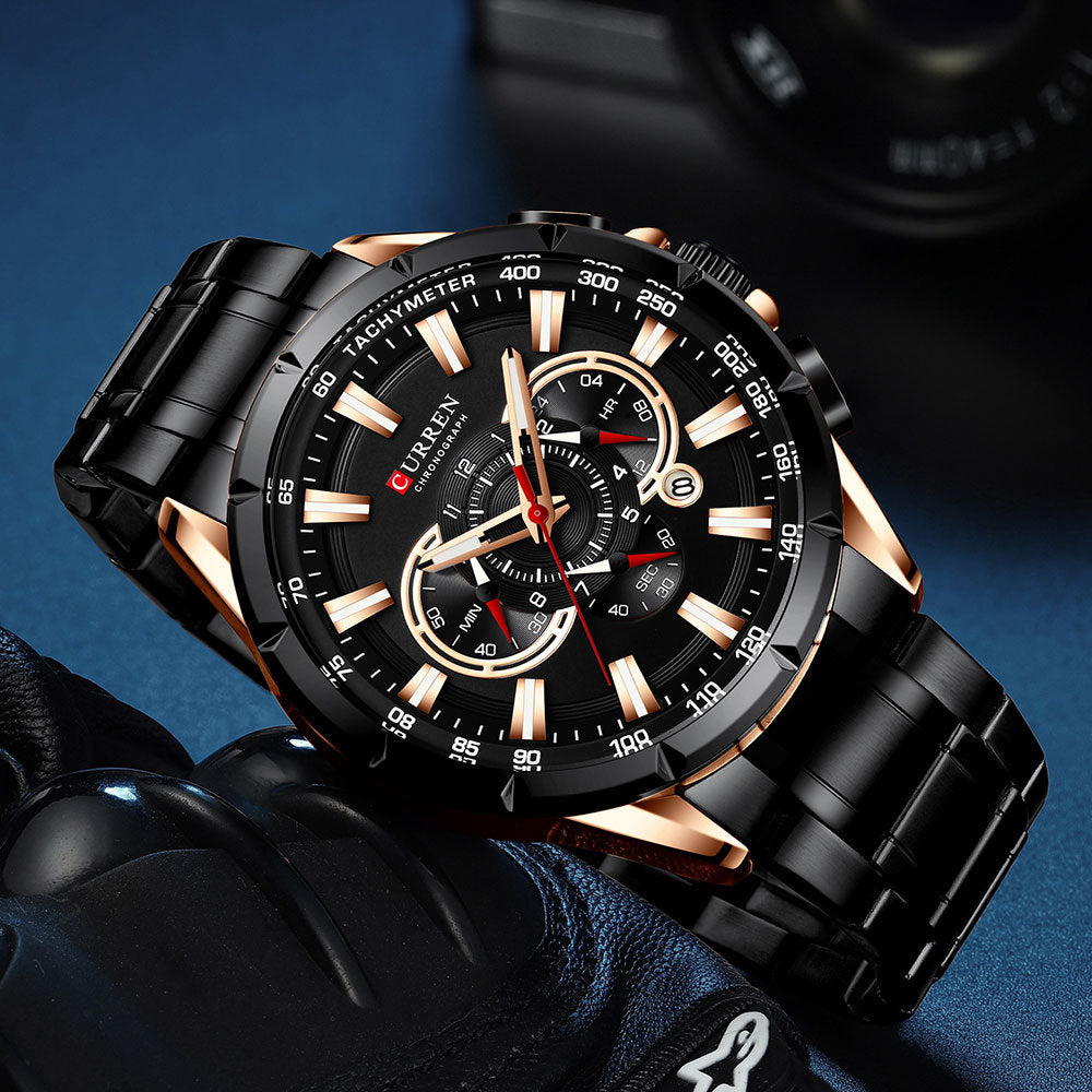 Curren 8363 Men's Multifunctional Waterproof Quartz Watch