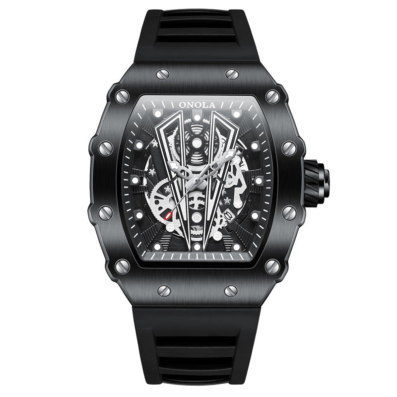 Waterproof Men's Sports Quartz Watch – Silicone Band