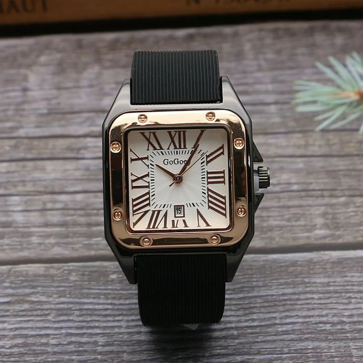 Square Men's Roman Scale Quartz Watch
