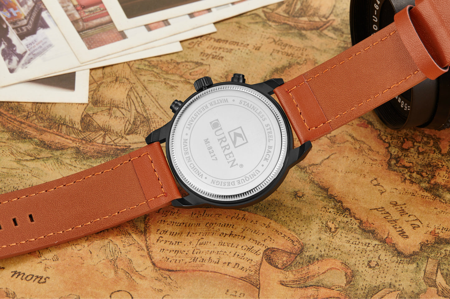 CURREN 8217 Casual Men's Leather Quartz Watch