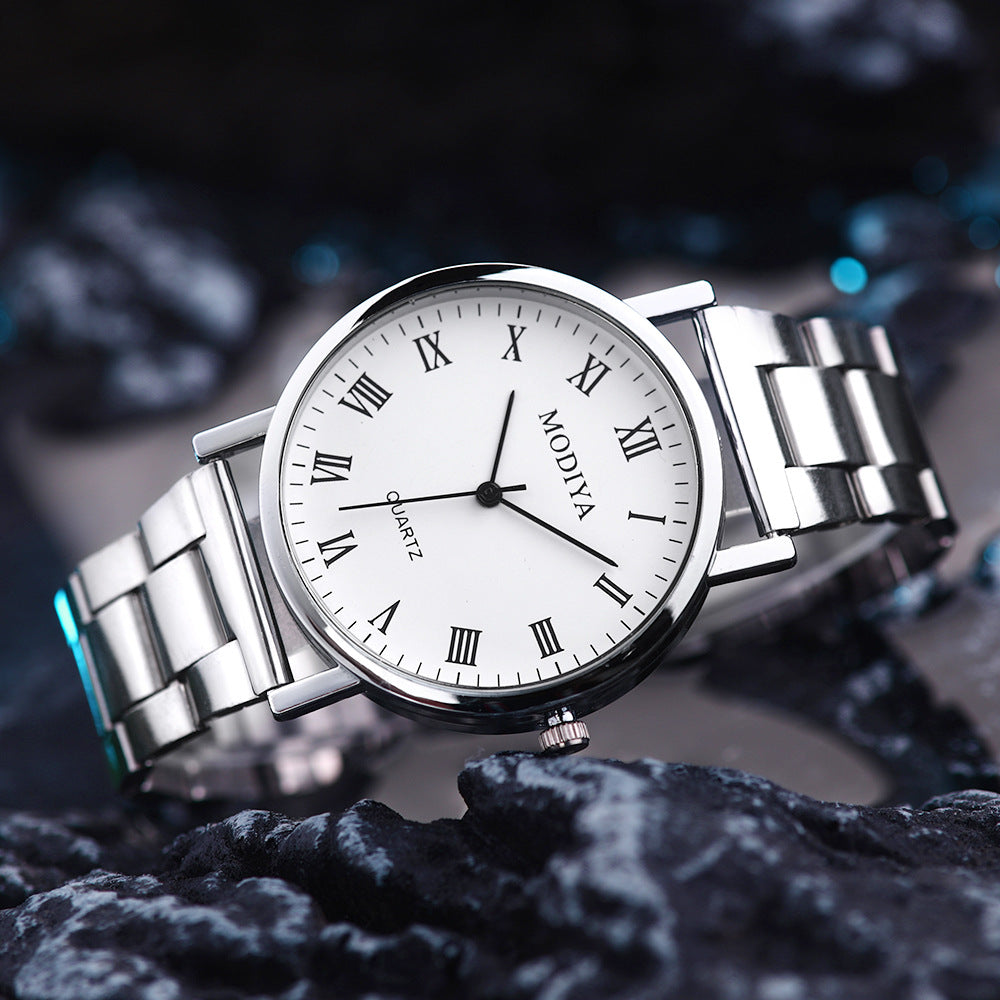 MODIYA Men's Quartz Watch with Minimalist Steel Band
