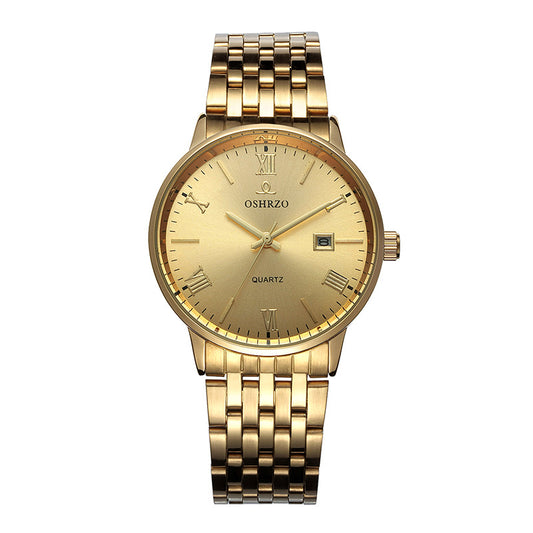 Men's Business Casual Watch, Steel Band Quartz, Waterproof
