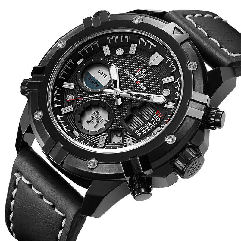 Goldenhour Men's Waterproof Quartz Multifunction Watch