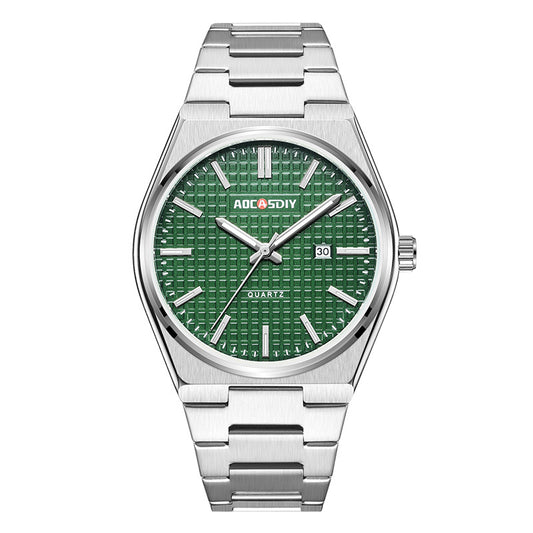AOCASDIY Men's Fashion Quartz Watch with Steel Band