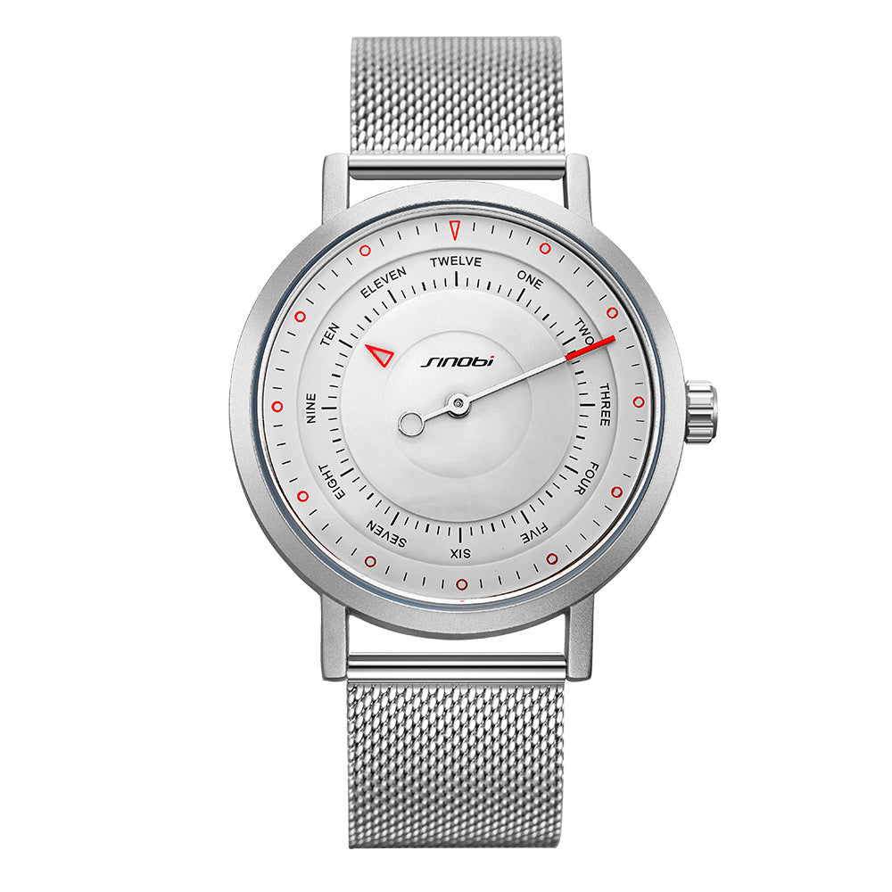 Men's Quartz Watch with Mesh Band