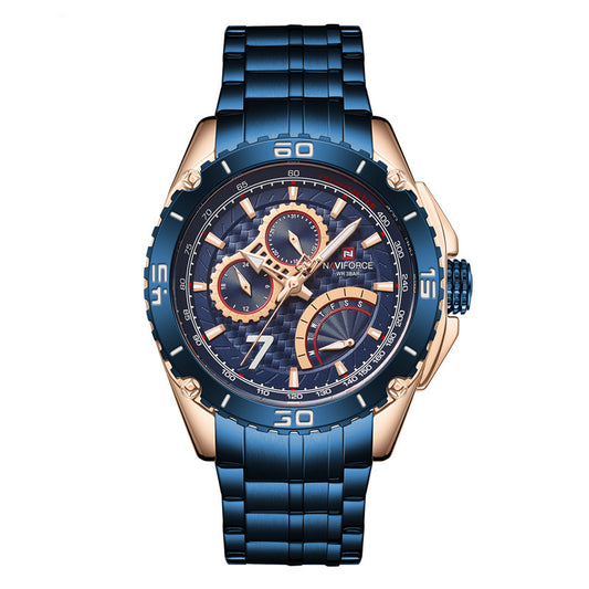 NAVIFORCE Men's Luxury Military Quartz Watch (3ATM)