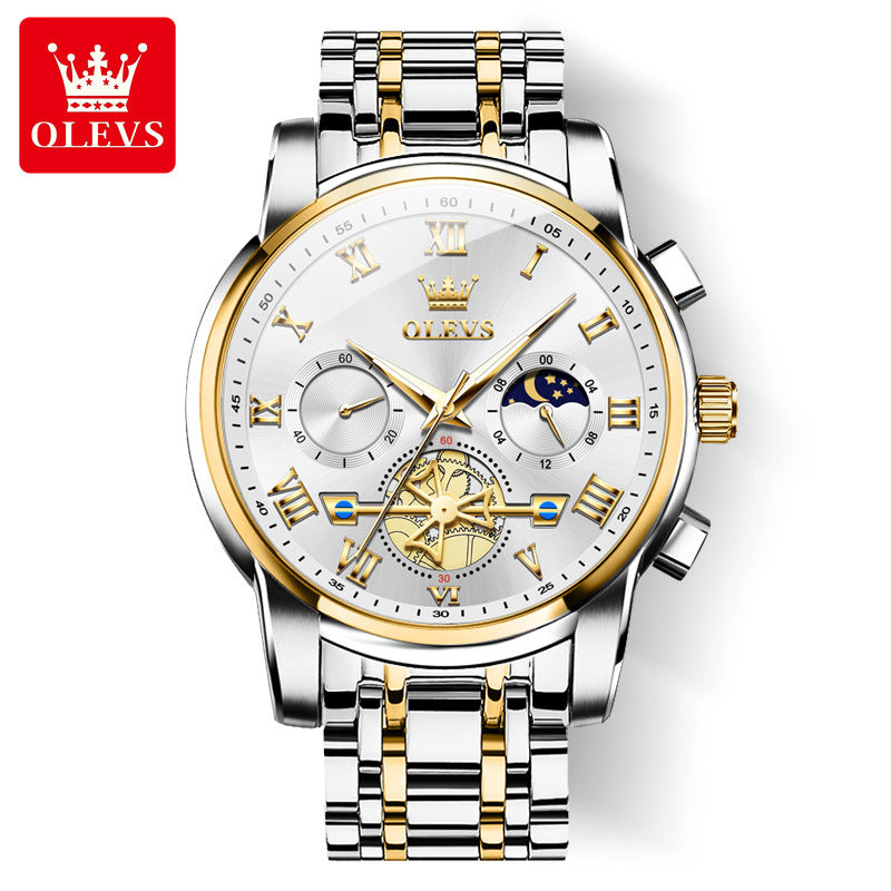 Oli's Brand Men's Quartz Watch with Luminous Waterproof Feature
