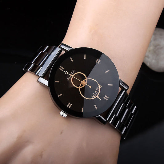 Quartz Men's Watch with Fashionable Steel Band