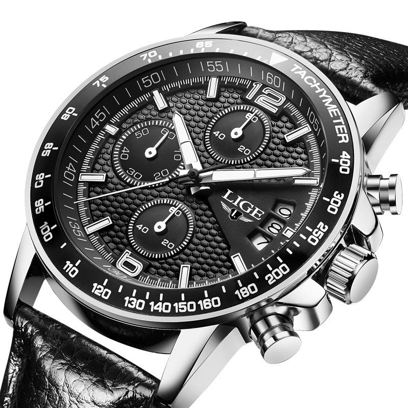 Men's Business Sports Quartz Watch with Calendar Function