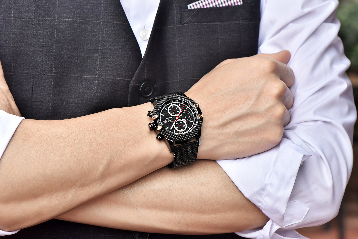 Benyar Men's Quartz Multifunctional Watch BY-5109