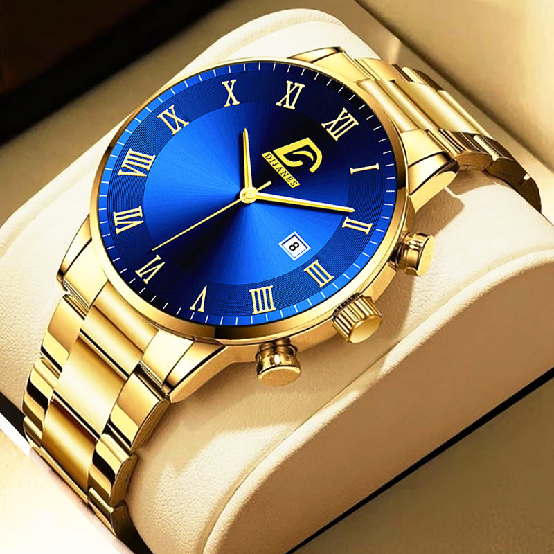 Men's Mesh Band Calendar Quartz Watch
