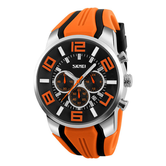 Men's Waterproof Quartz Watch with Calendar Feature