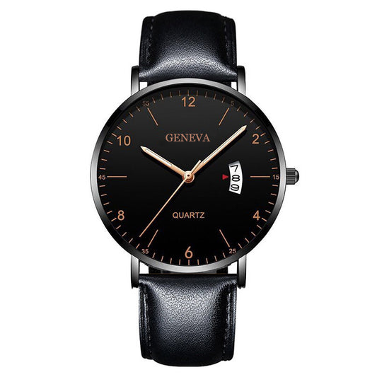 Men's Business Minimalist Quartz Calendar Watch