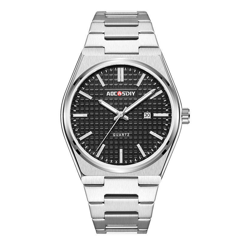 AOCASDIY Men's Fashion Quartz Watch with Steel Band