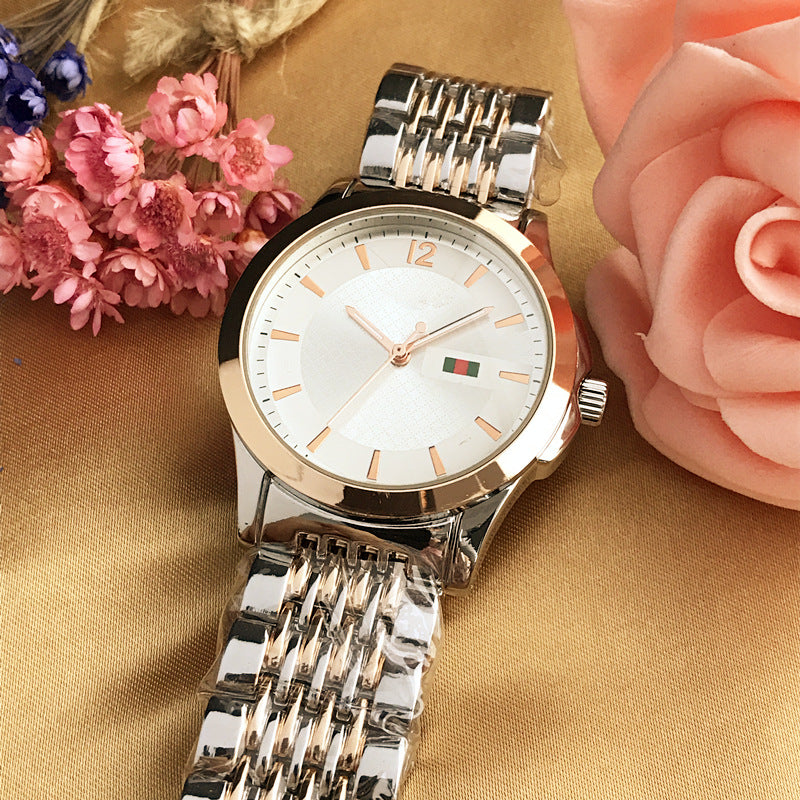 Trendy Men's Quartz Watch with Studded Markers