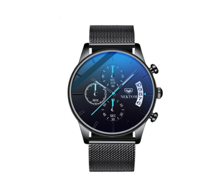 Men's Waterproof Luminous Quartz Watch with 6 Hands