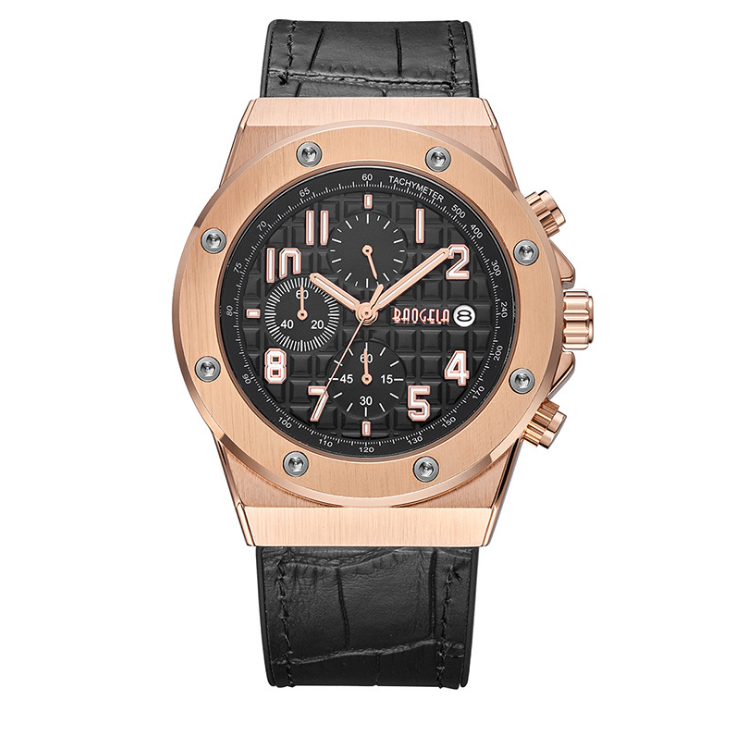 Baogela Barrel-Shaped Men's Quartz Watch with Silicone Band