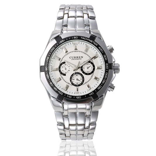 CURREN 8084 Men's Business Quartz Steel Watch