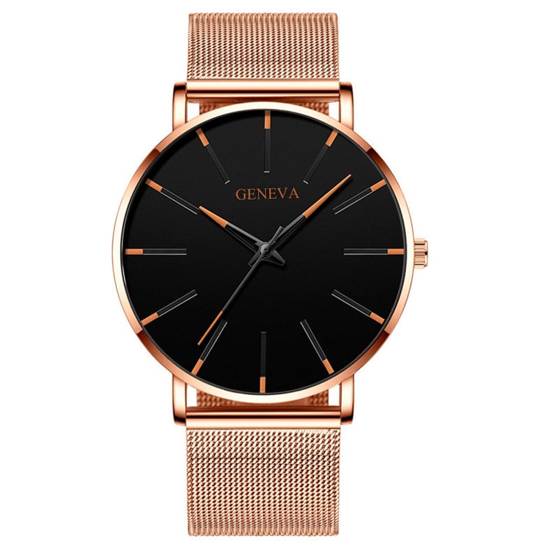Men's Quartz Mesh Strap Casual Business Watch