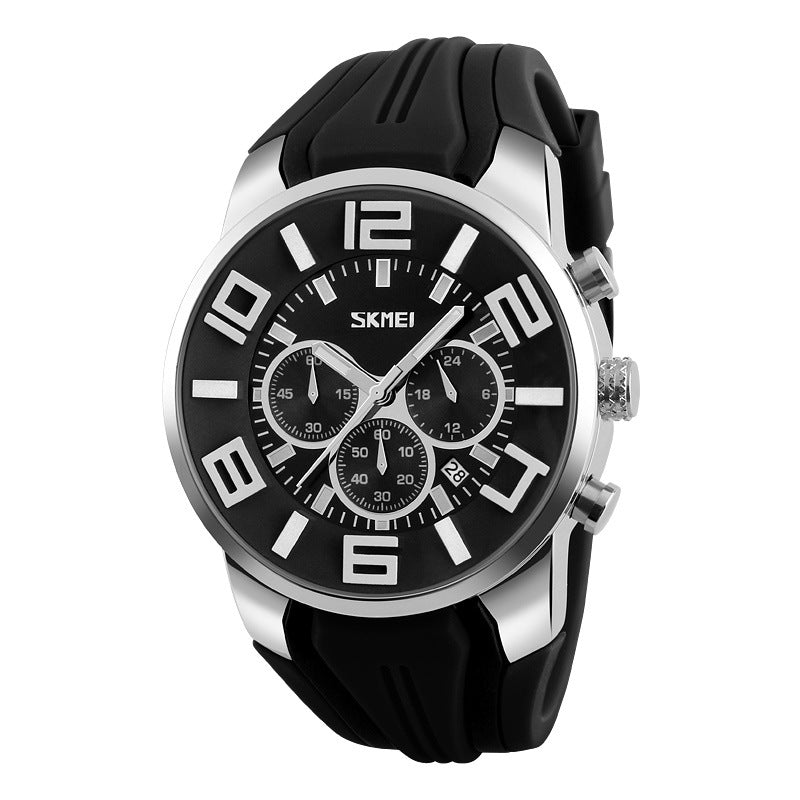 Men's Waterproof Quartz Watch with Calendar Feature