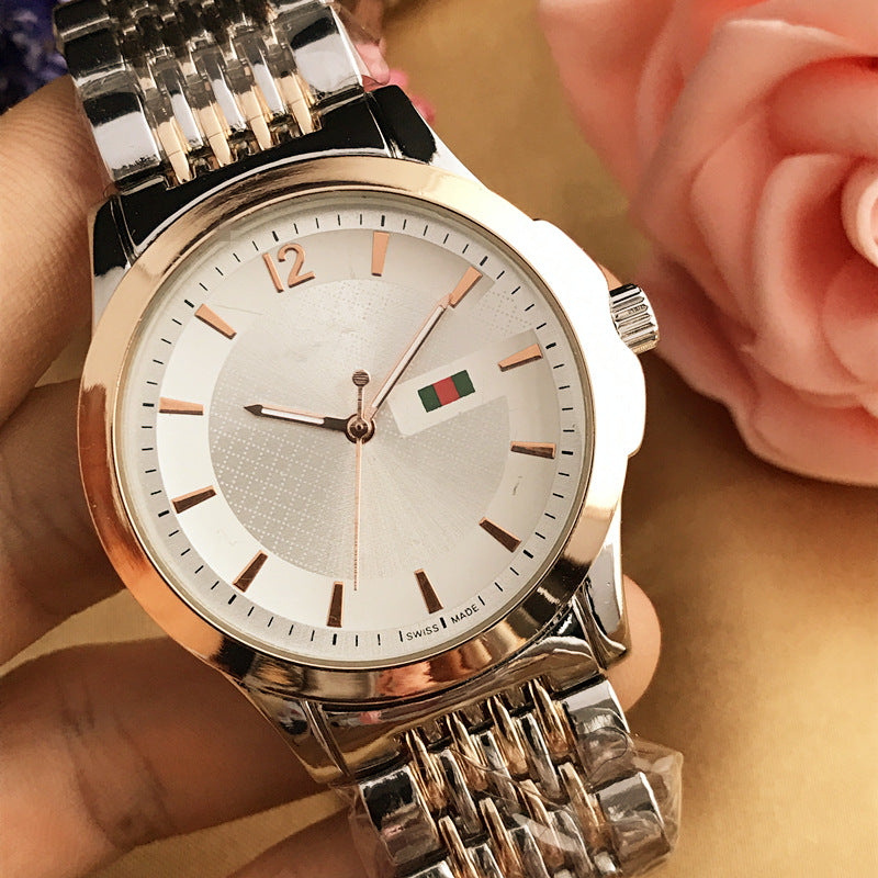 Trendy Men's Quartz Watch with Studded Markers